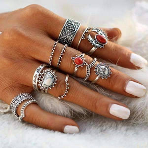 Sunrise Sunset Collection Boho Midi-Knuckle Rings